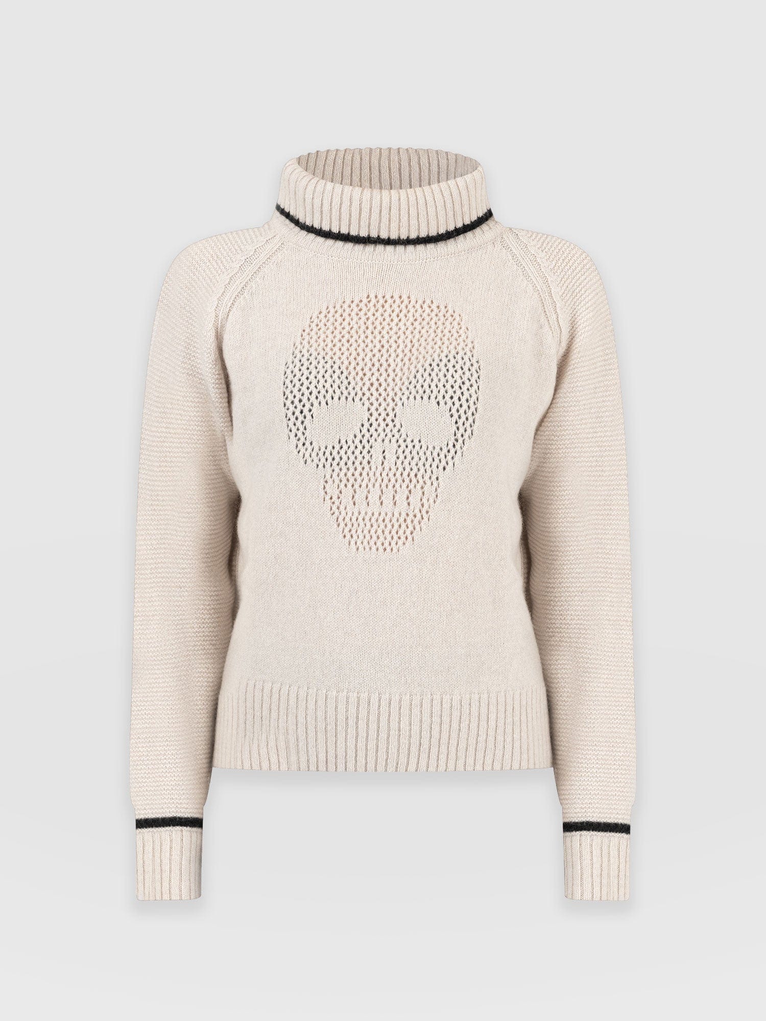 Blake Cashmere Skull Sweater - Cream
