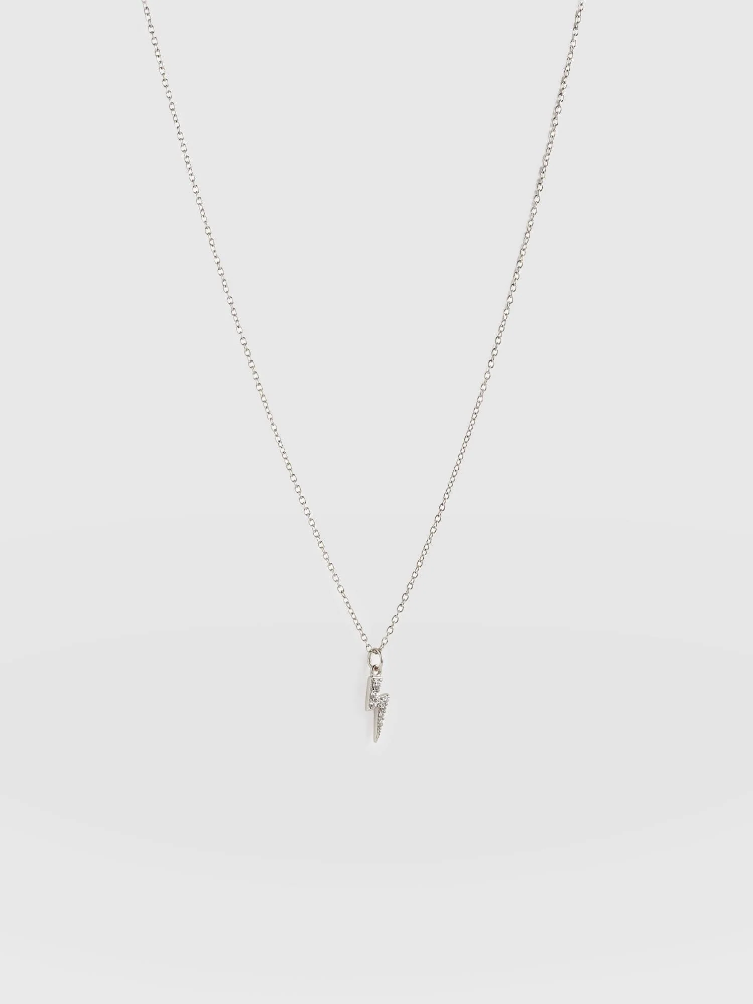 Astral Lightning Charm Necklace - Silver