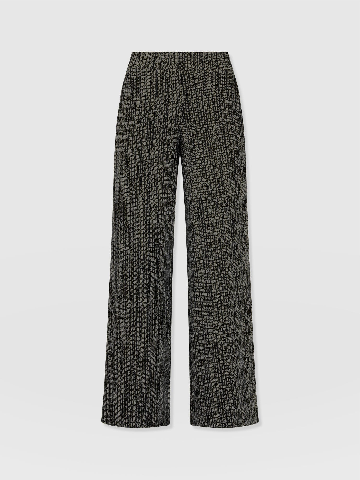 Keller Wide Leg Pant - Green Texture