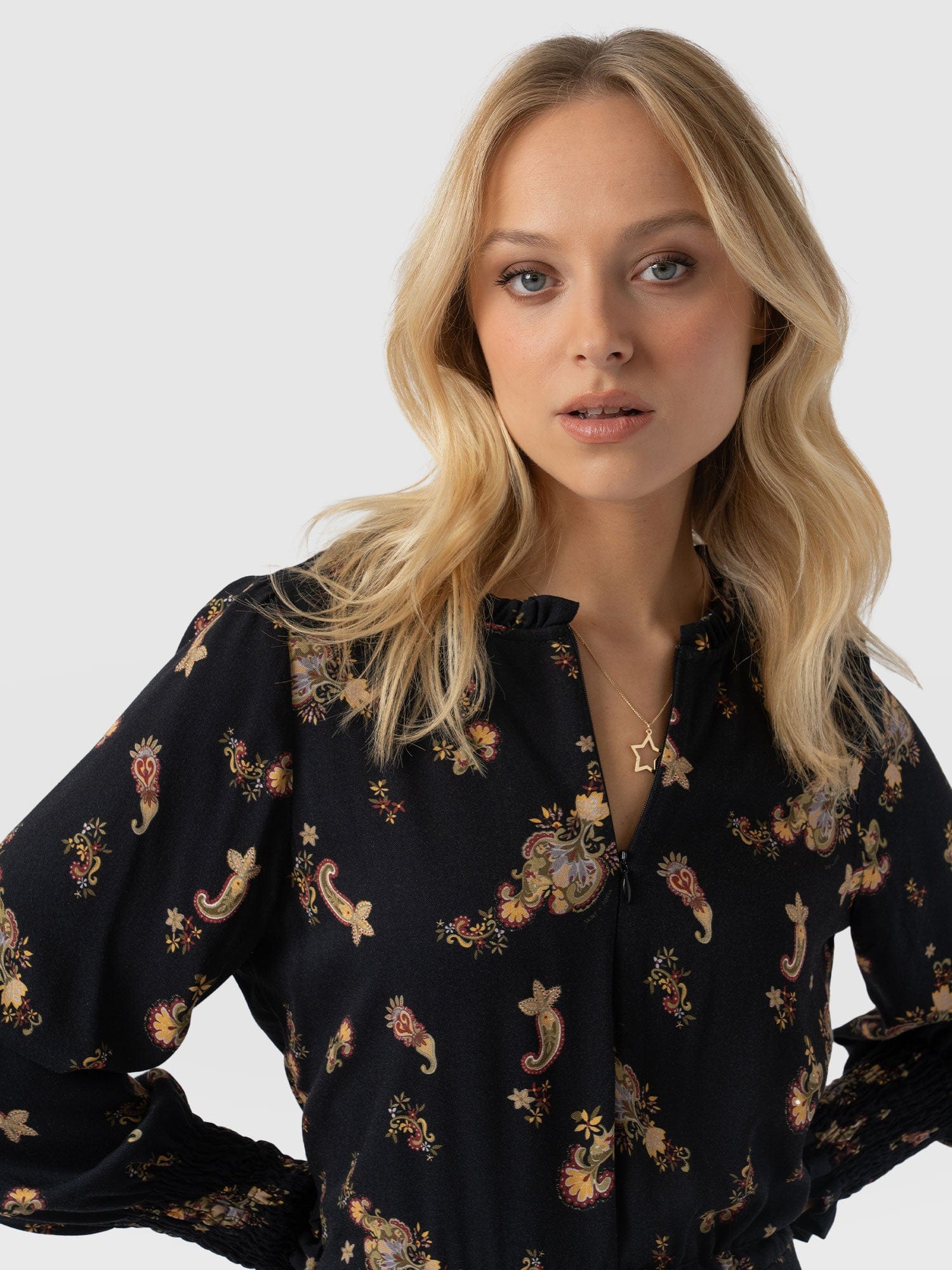 Olivia Zip Up Dress - Highland Paisley