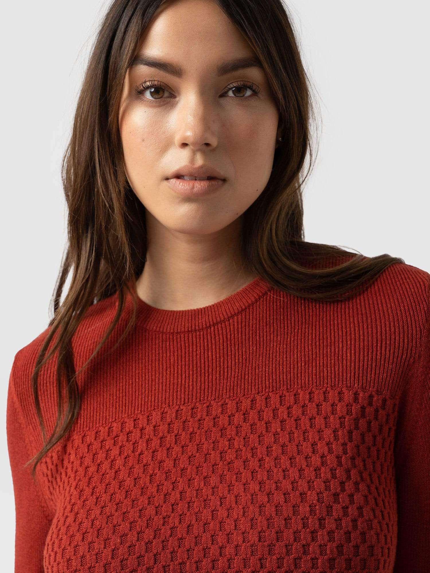 Honeycomb Rib Sweater - Amber
