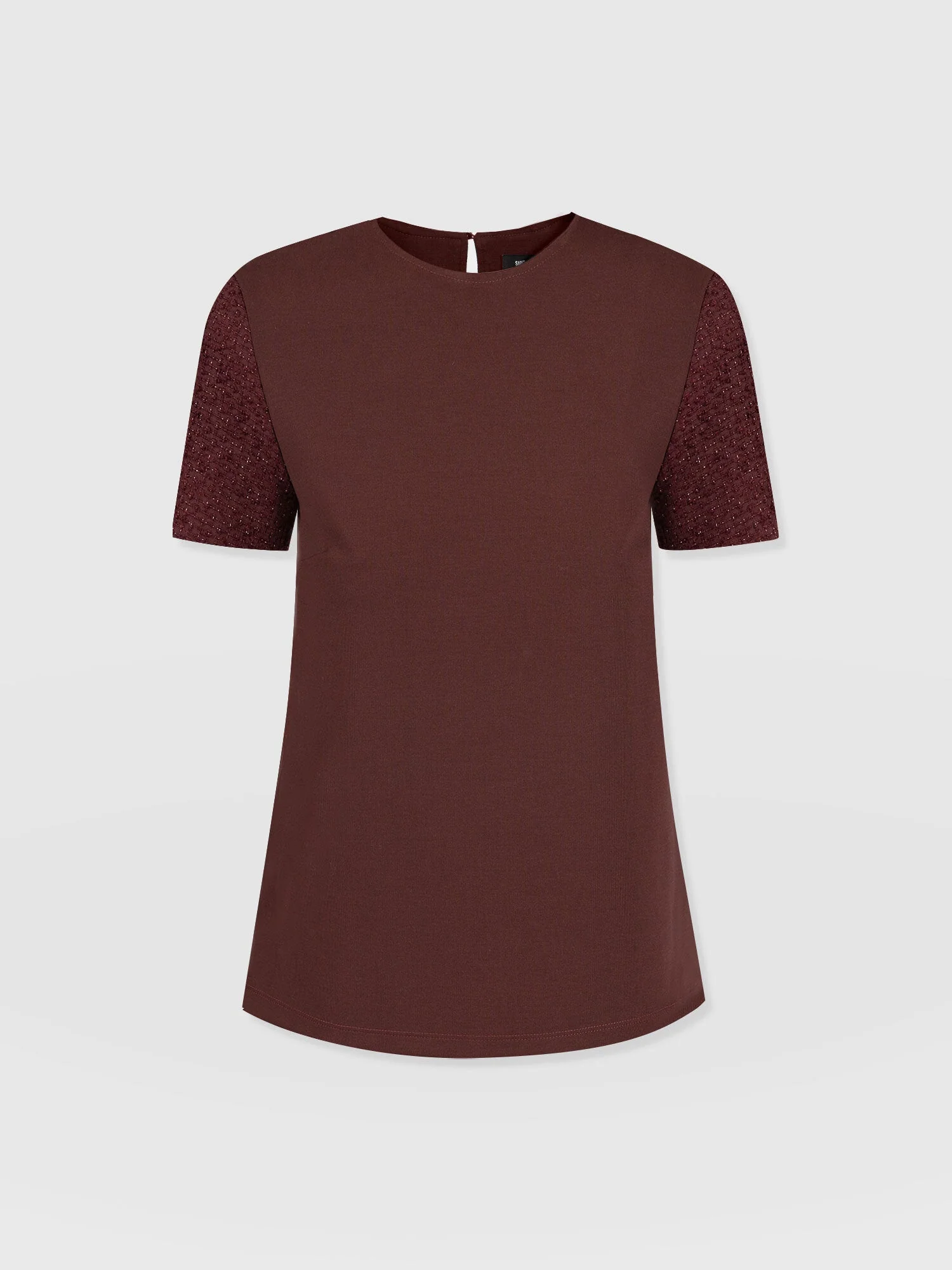 Taylor Rayner Contrast Tee - Maroon