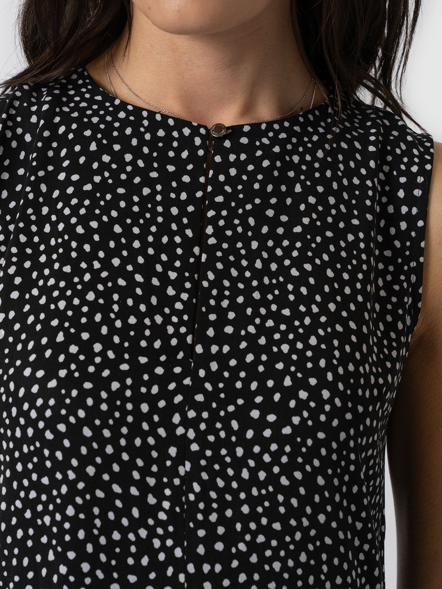 Greenwich Dress - Black Spot Tencel