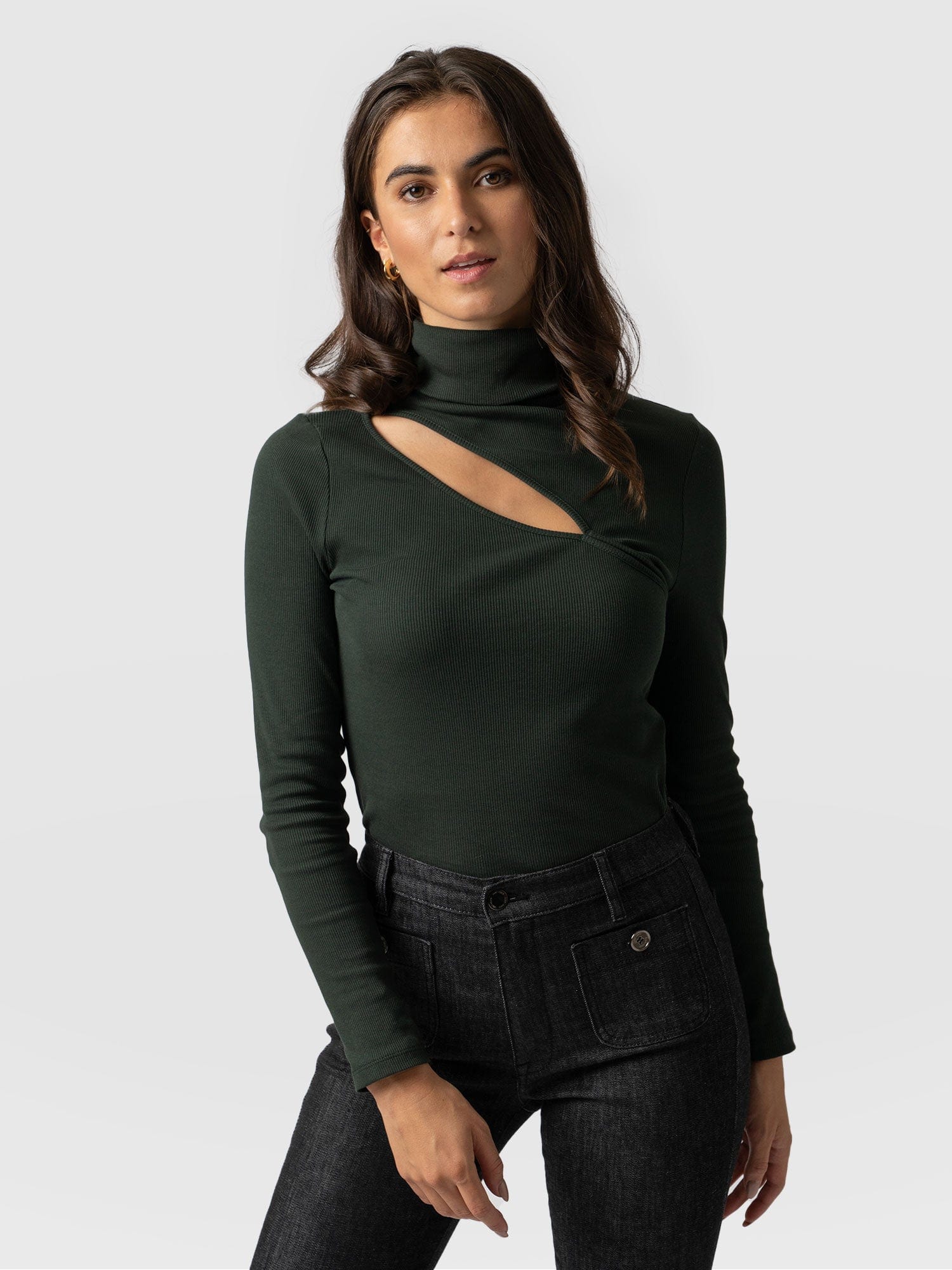 Reveal Turtle Neck - Bottle Green