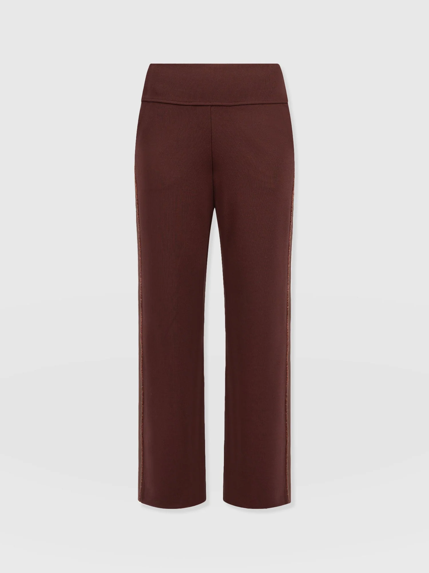 Runway Pant - Maroon - Bronze Stripe