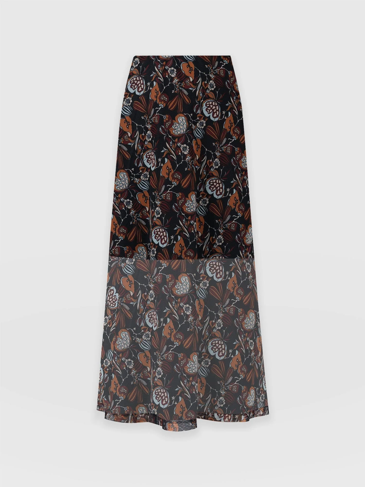 Runway Mesh Skirt - 70's Paisley