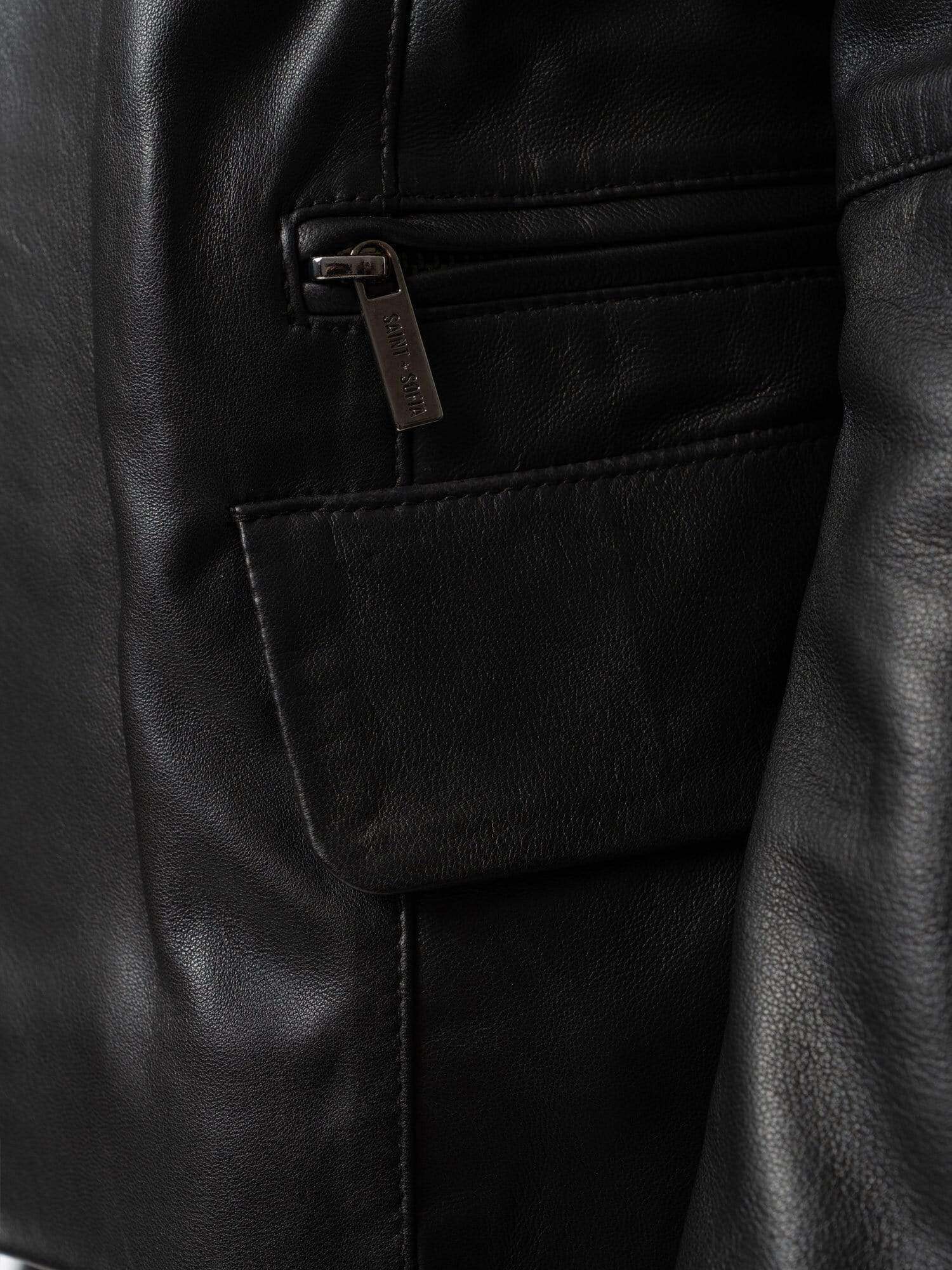 Blane Leather Jacket - Black