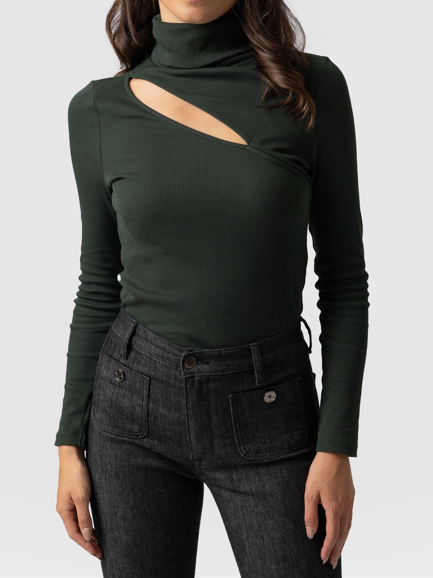 Reveal Turtle Neck - Bottle Green