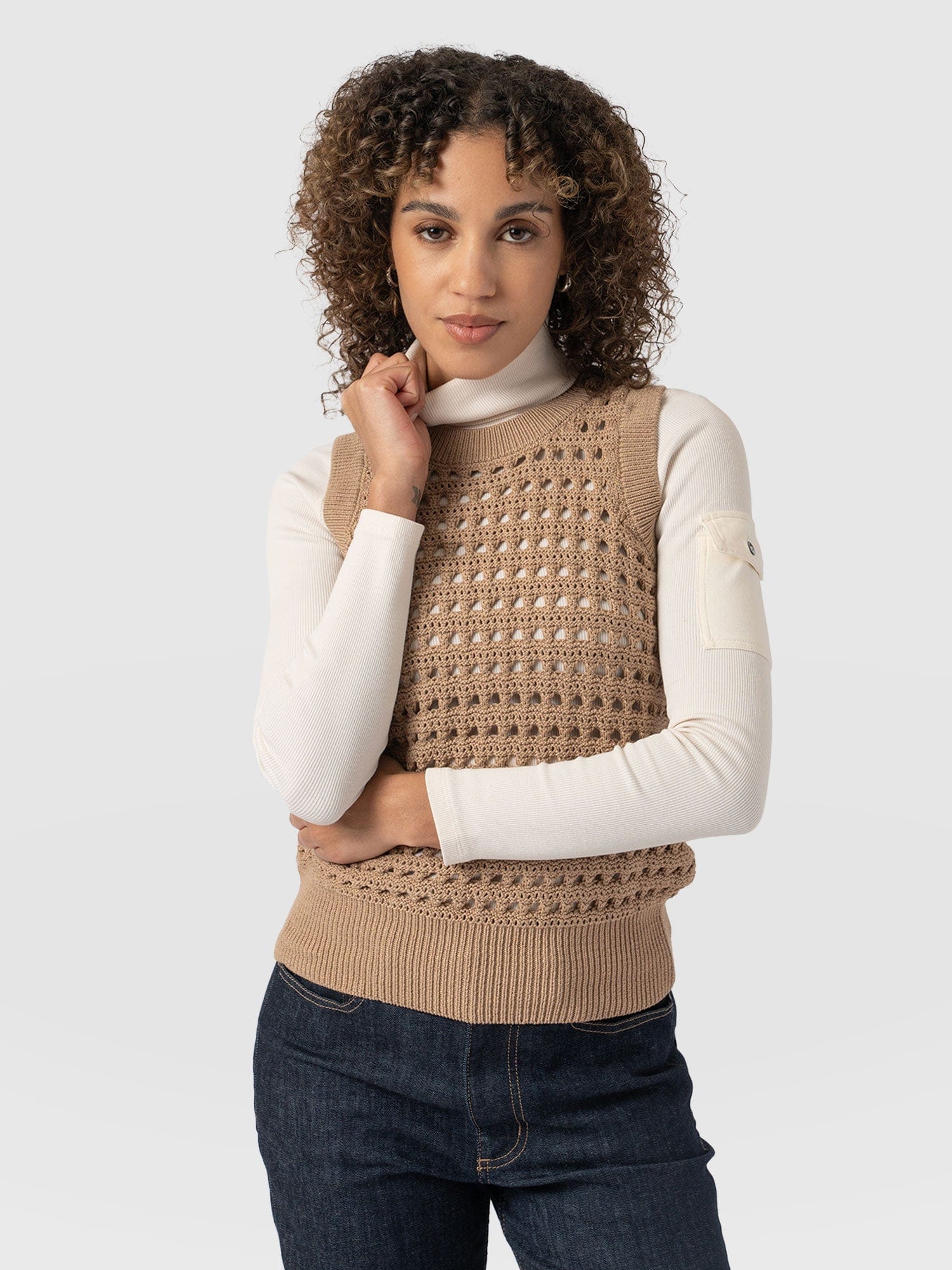 Adler Sleeveless Knit - Camel