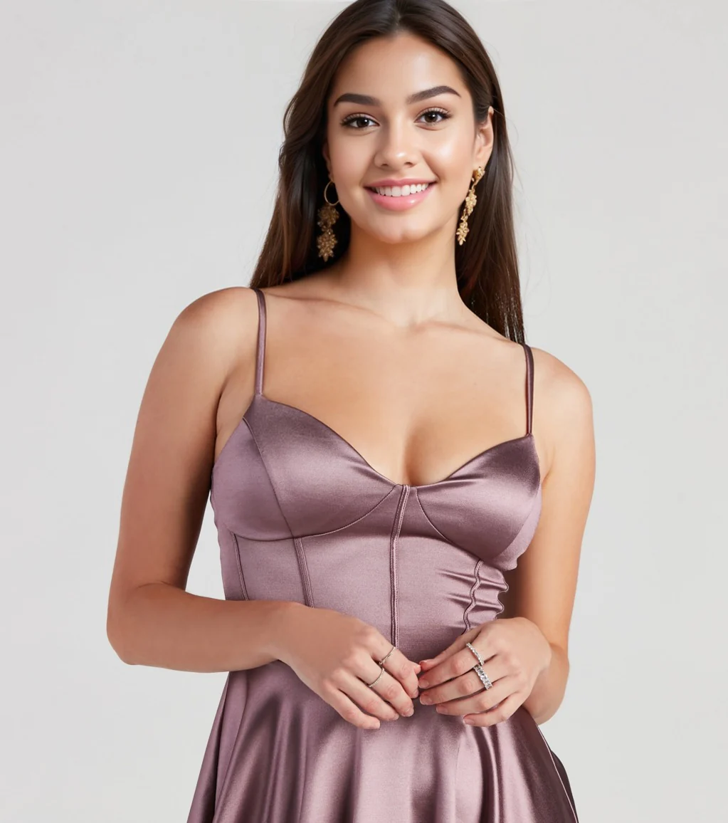 Flirty Feels Satin Skater Dress