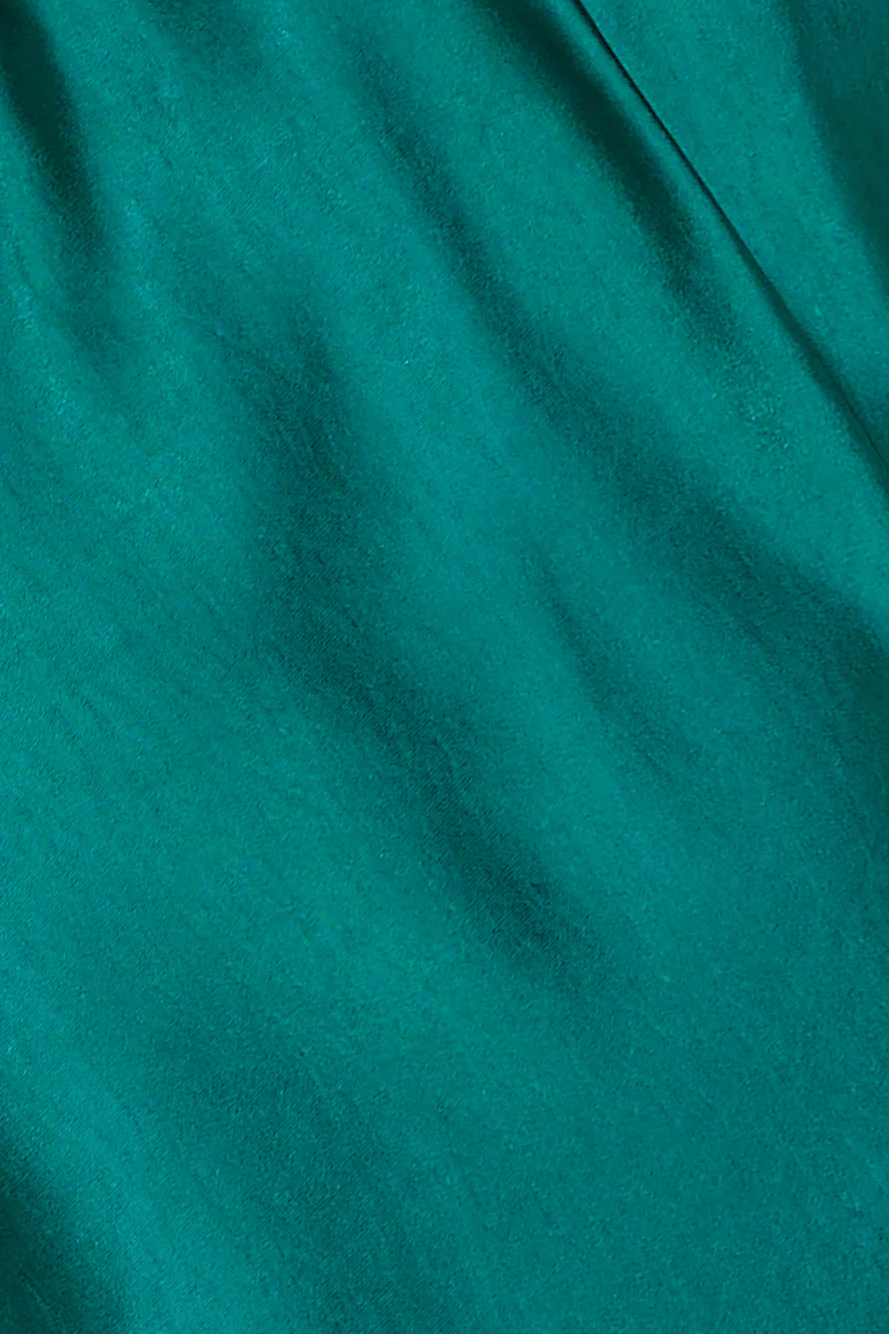 Silk Statement Satin Maxi Dress Teal