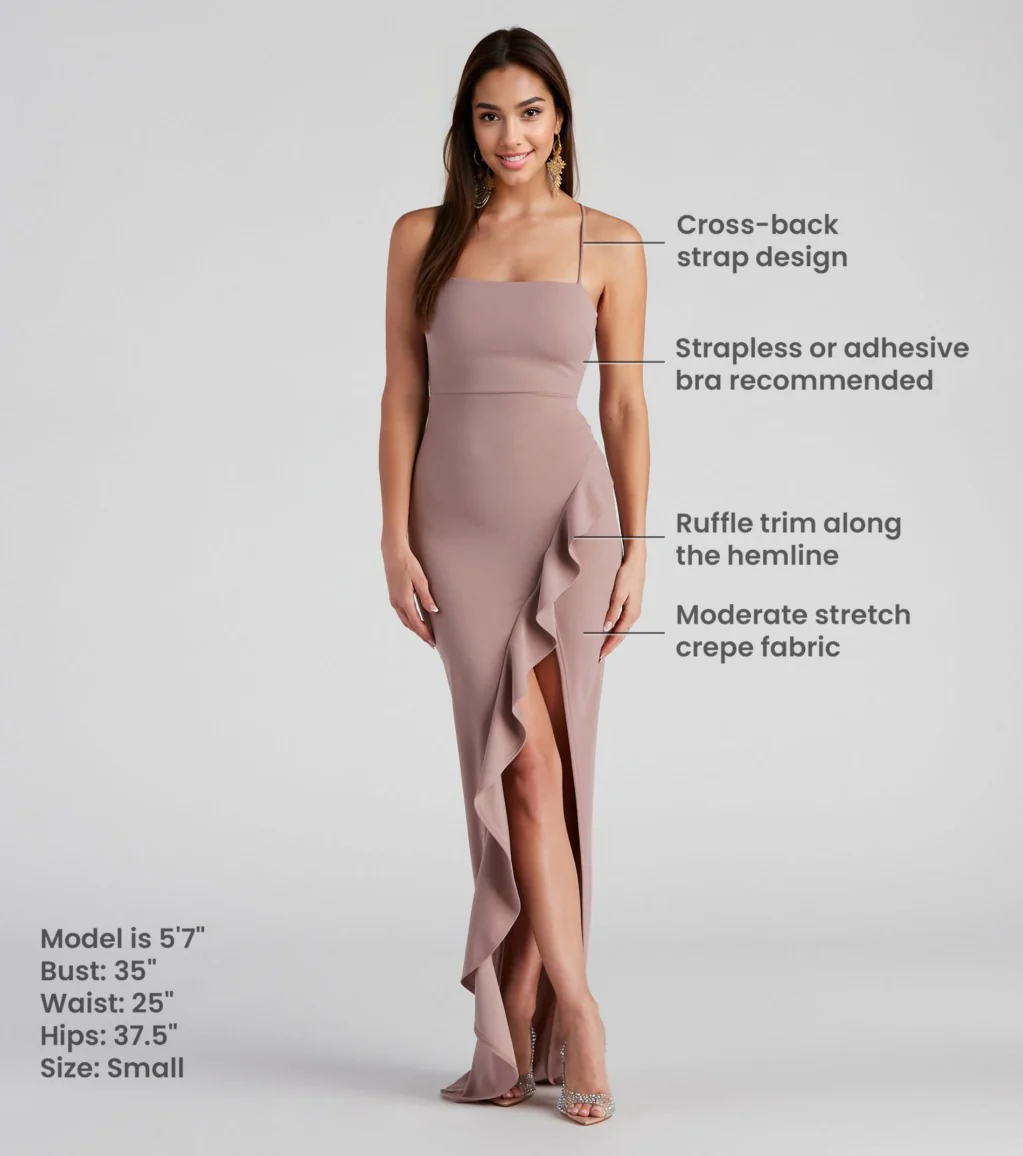 Sleeveless High Slit Formal Dress