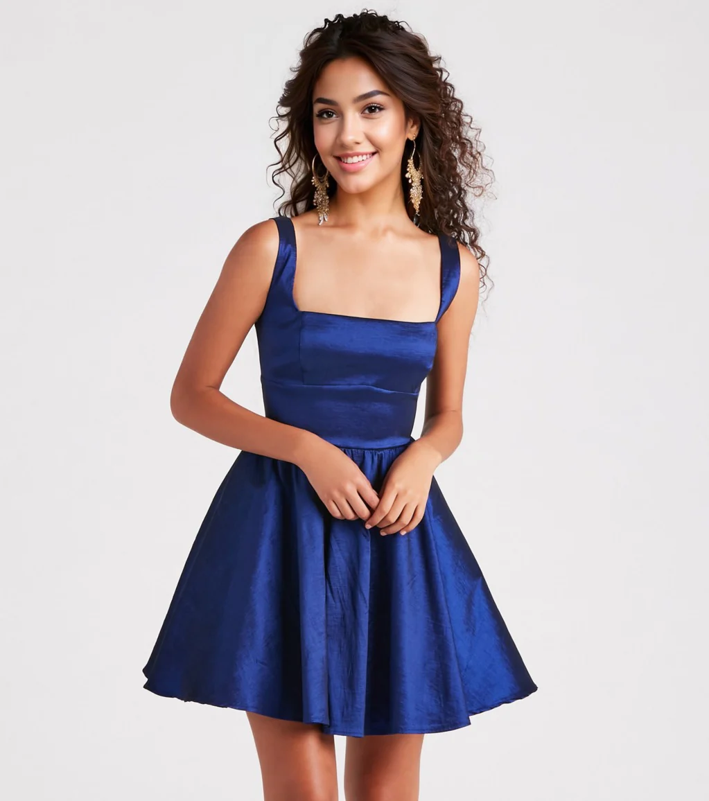 Lydia Taffeta Skater Party Dress
