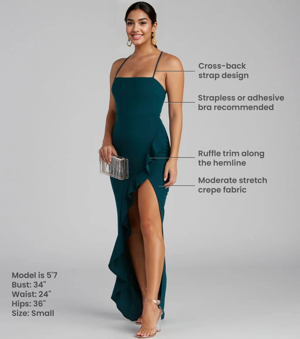 Sleeveless High Slit Formal Dress