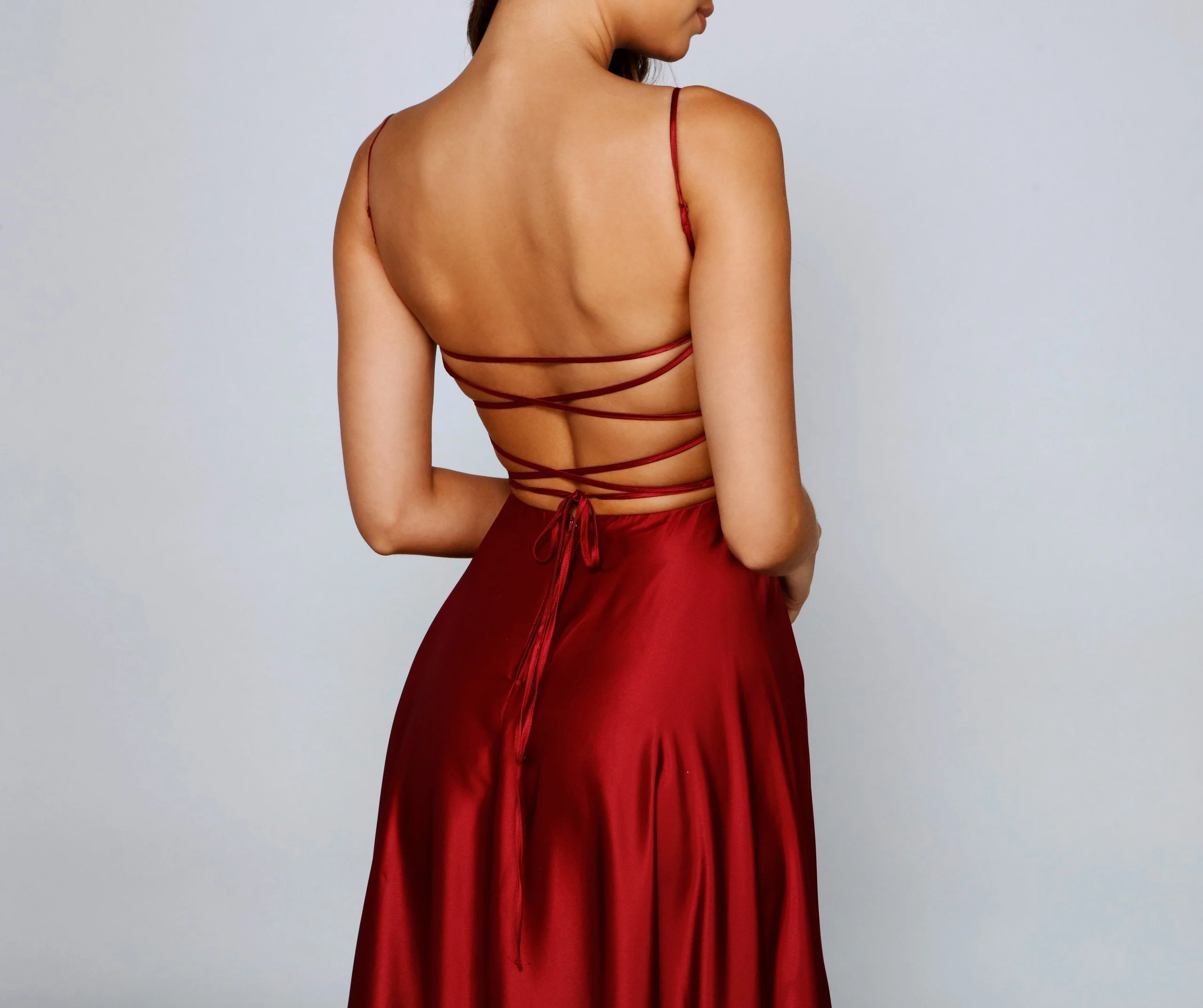 A-Line Satin Formal Dress