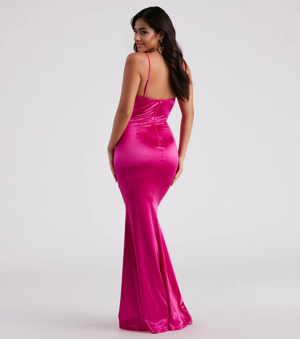 Formal Satin Mermaid Dress
