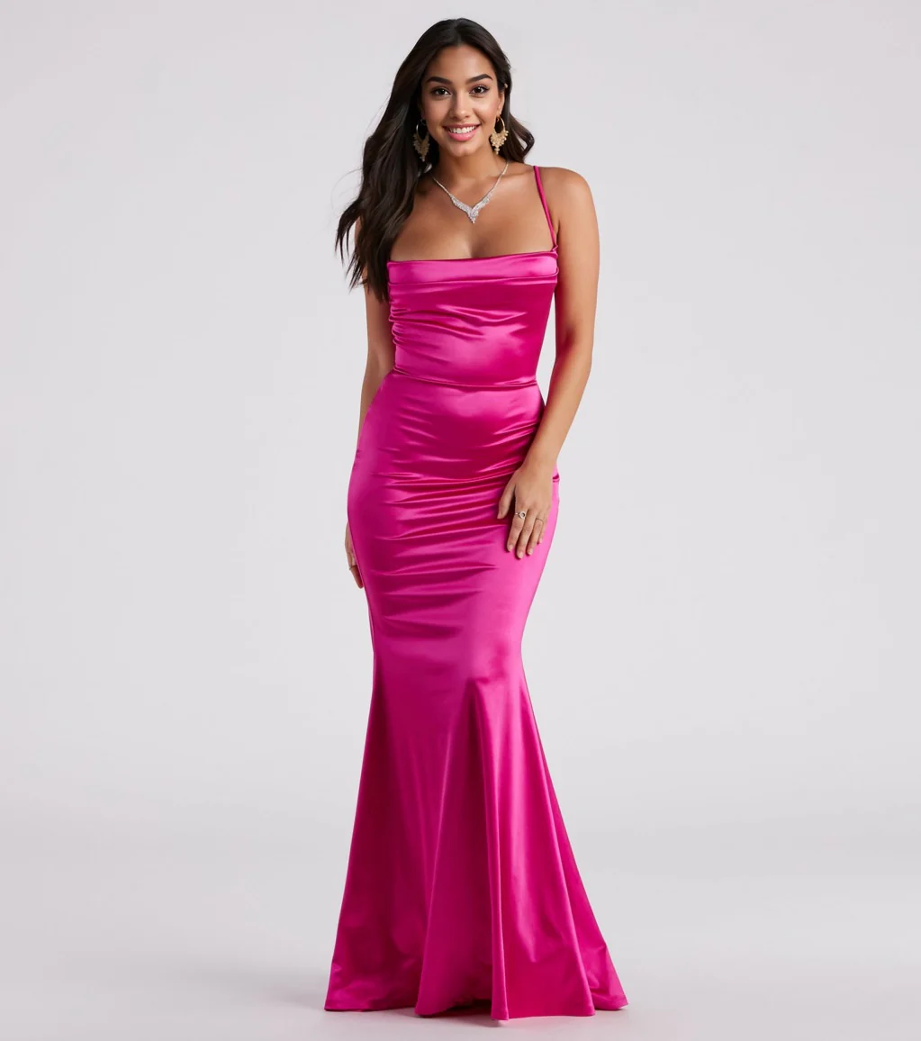 Formal Satin Mermaid Dress