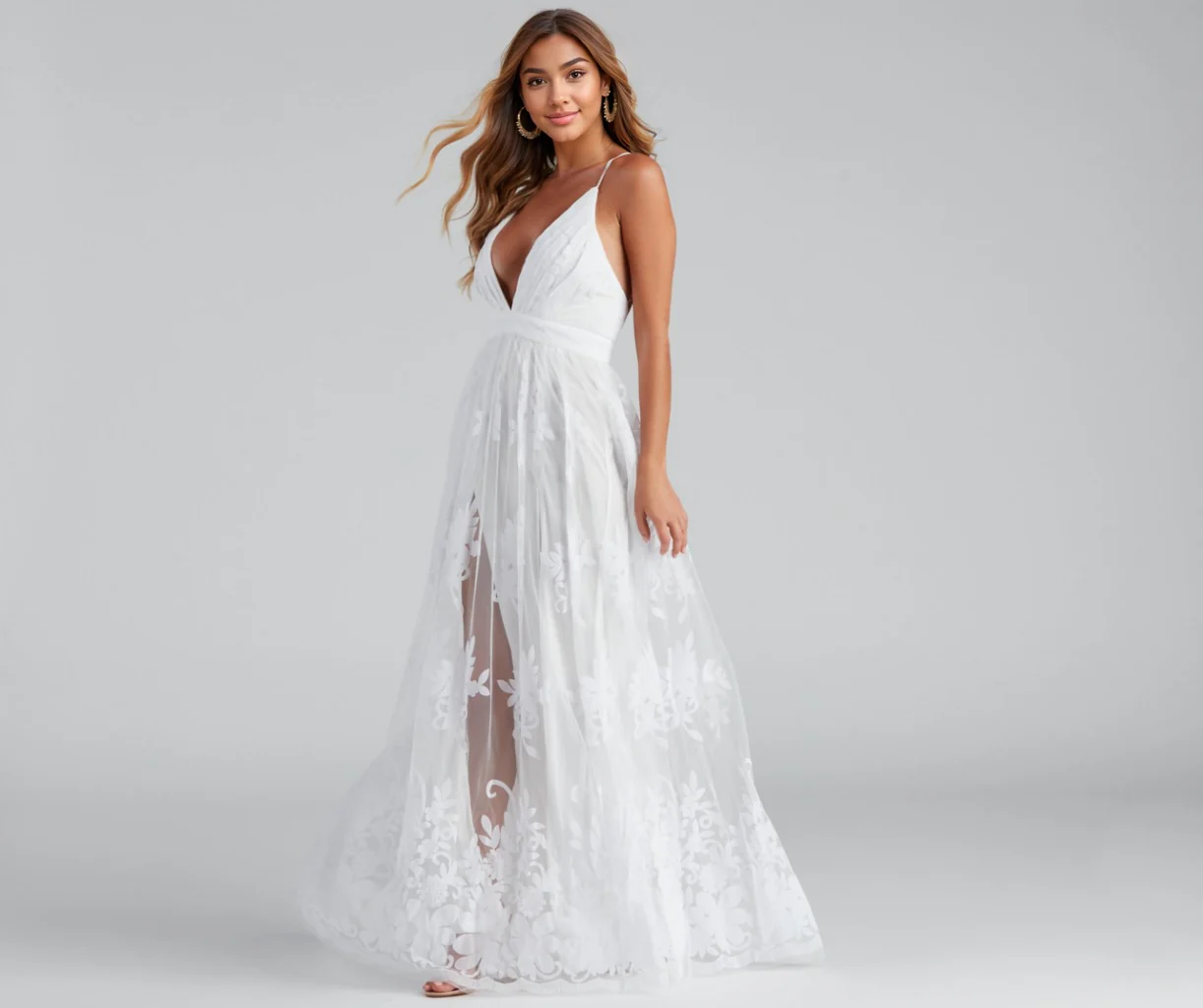 Formal Flocked Velvet Dress