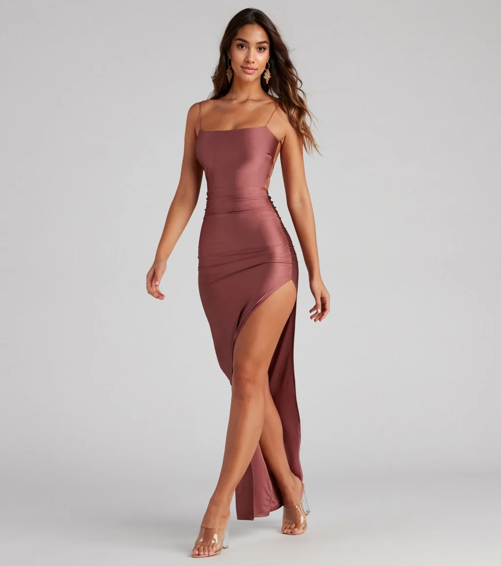 High-Slit Formal Dress