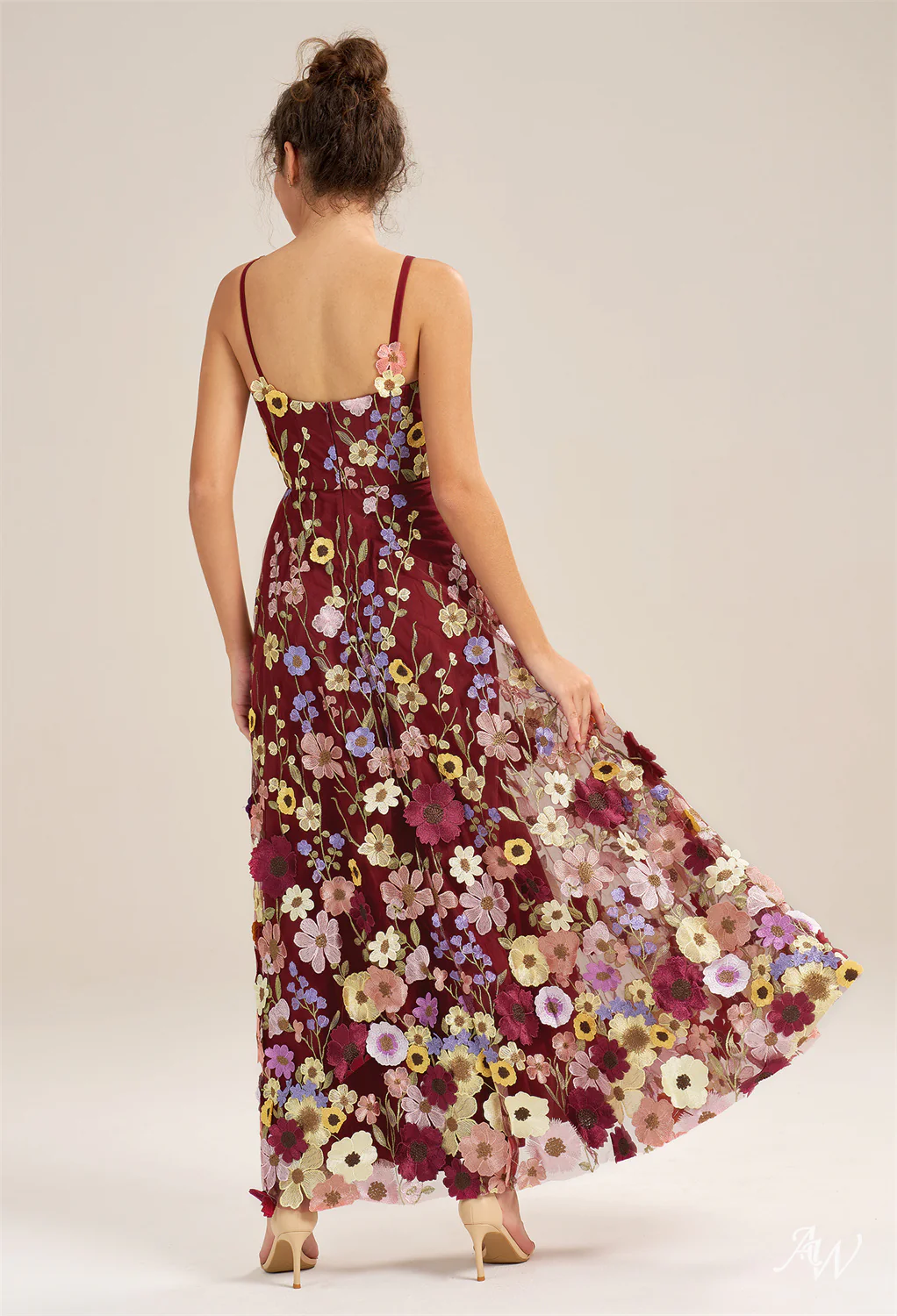 A-line Tulle V-Neck DRESS