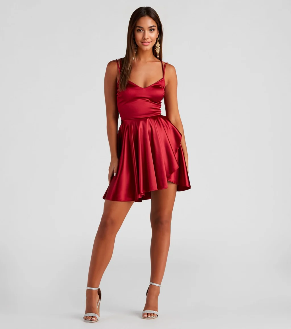 Dancing Diva Satin Skater Dress