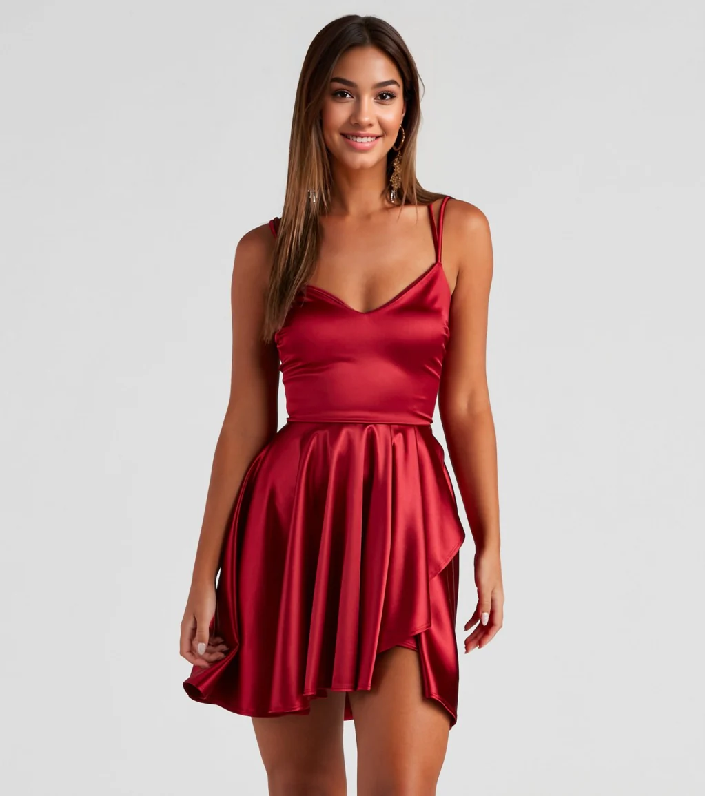 Dancing Diva Satin Skater Dress