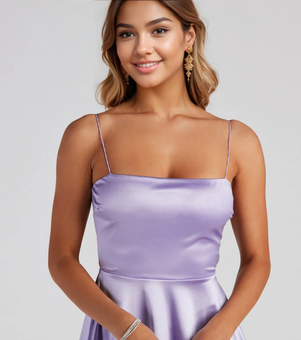 Grand Exit Satin Skater Dress