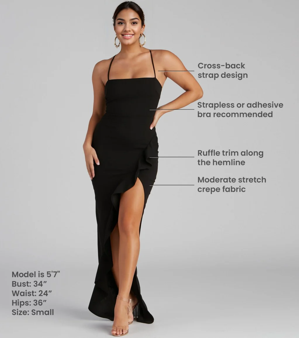 Sleeveless High Slit Formal Dress