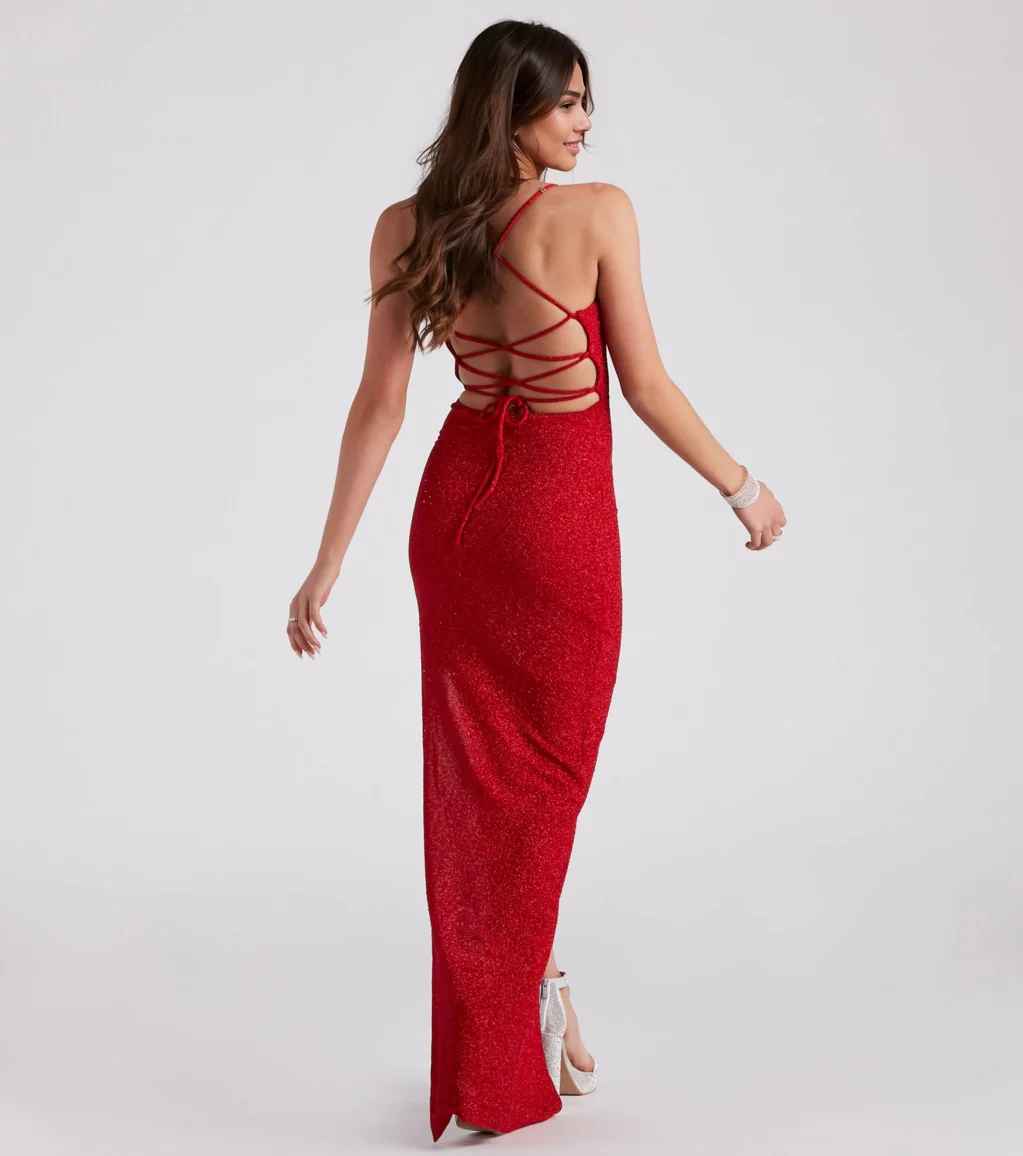 Formal Glitter Long Dress