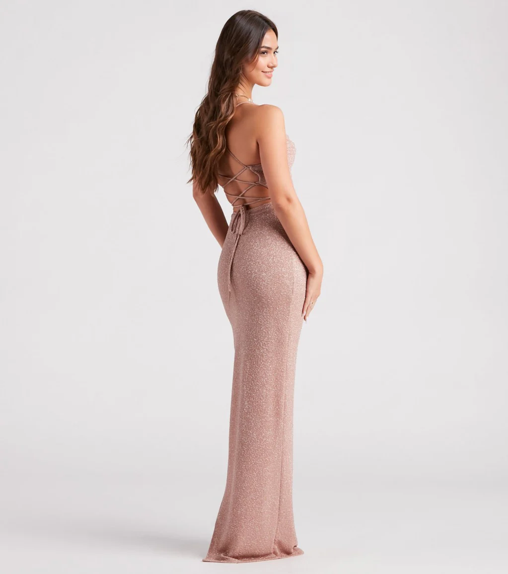 Formal Glitter Long Dress