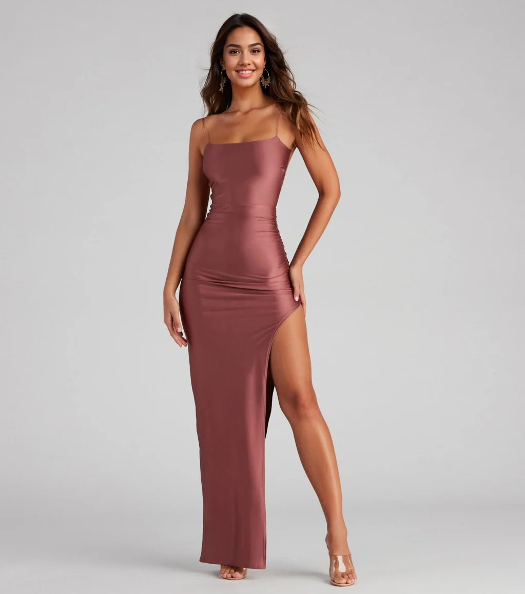 High-Slit Formal Dress