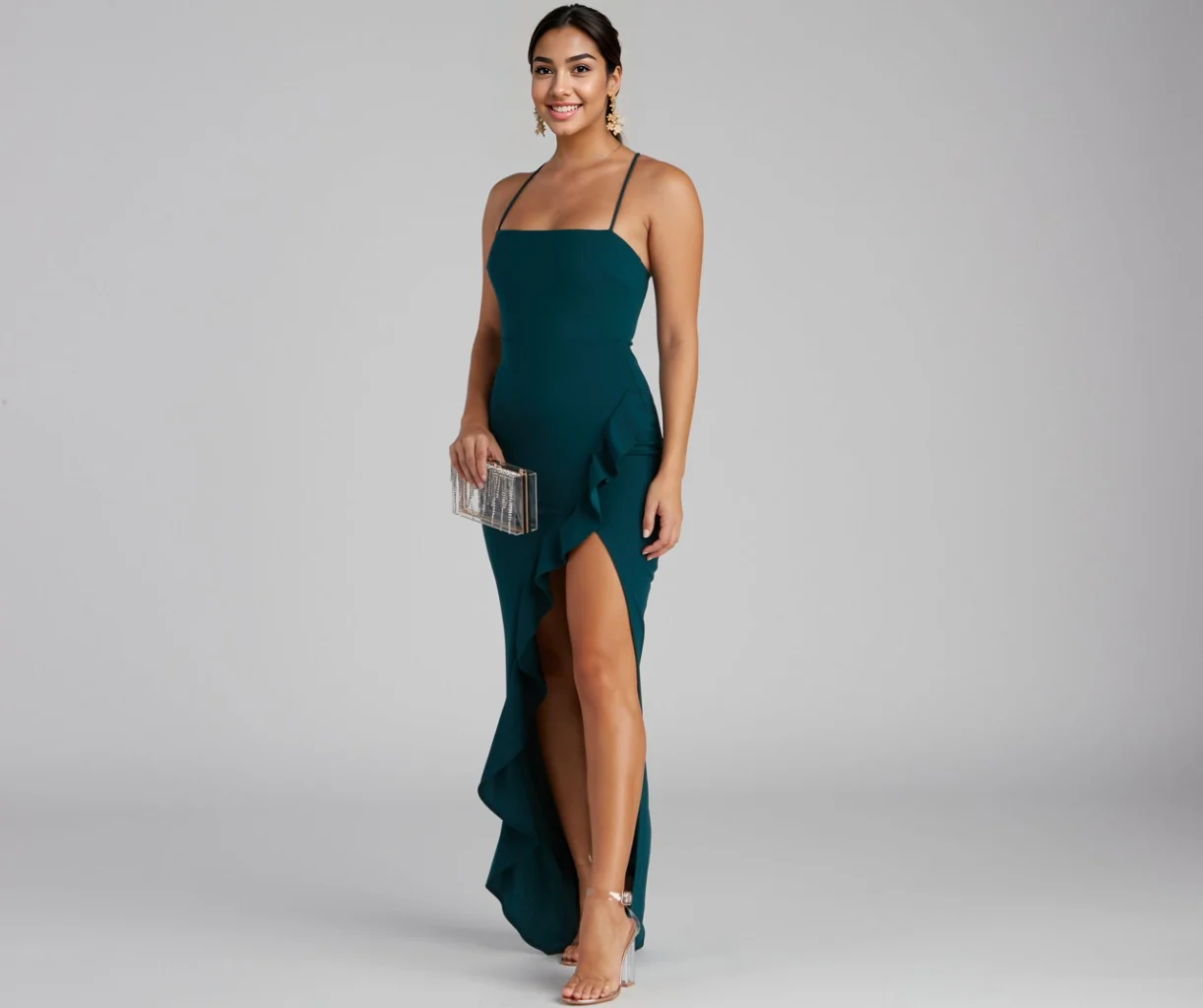 Sleeveless High Slit Formal Dress