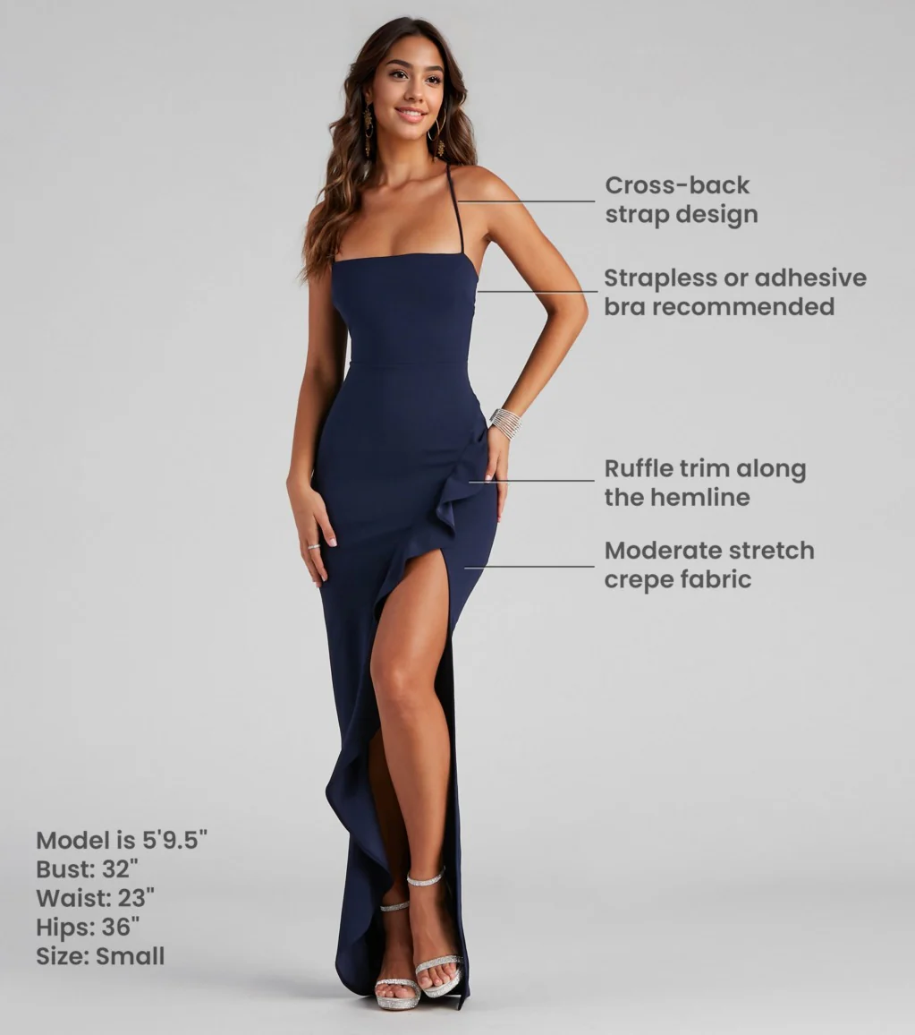 Sleeveless High Slit Formal Dress