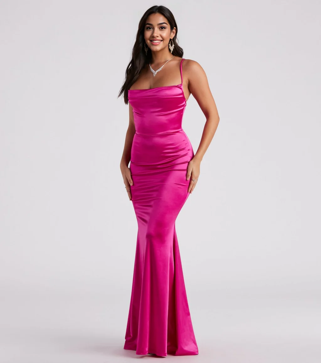 Formal Satin Mermaid Dress