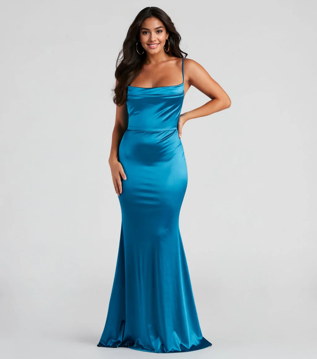 Formal Satin Mermaid Dress
