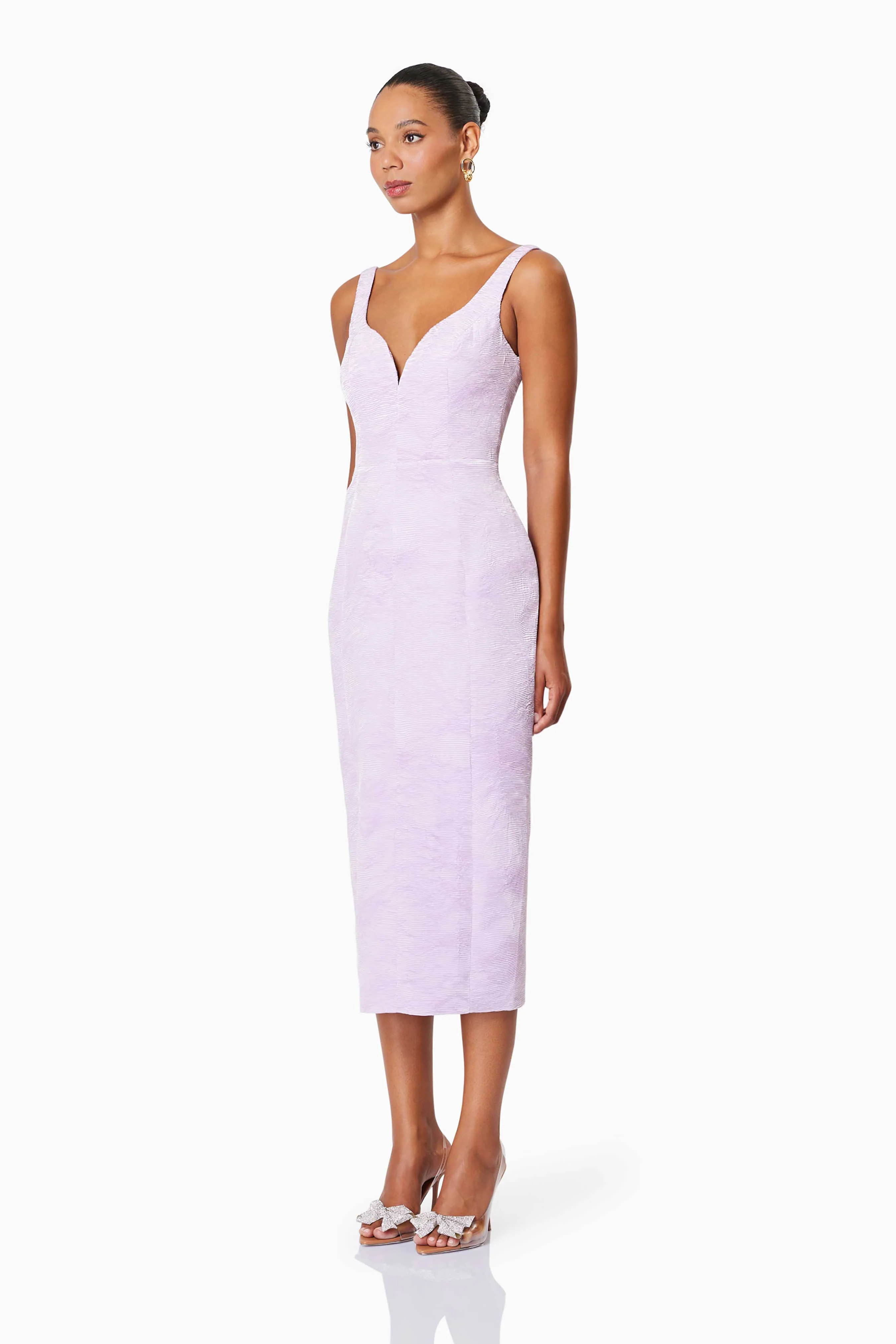 OMR x ELLIATT: Dasher Eventwear Midi Dress In Purple
