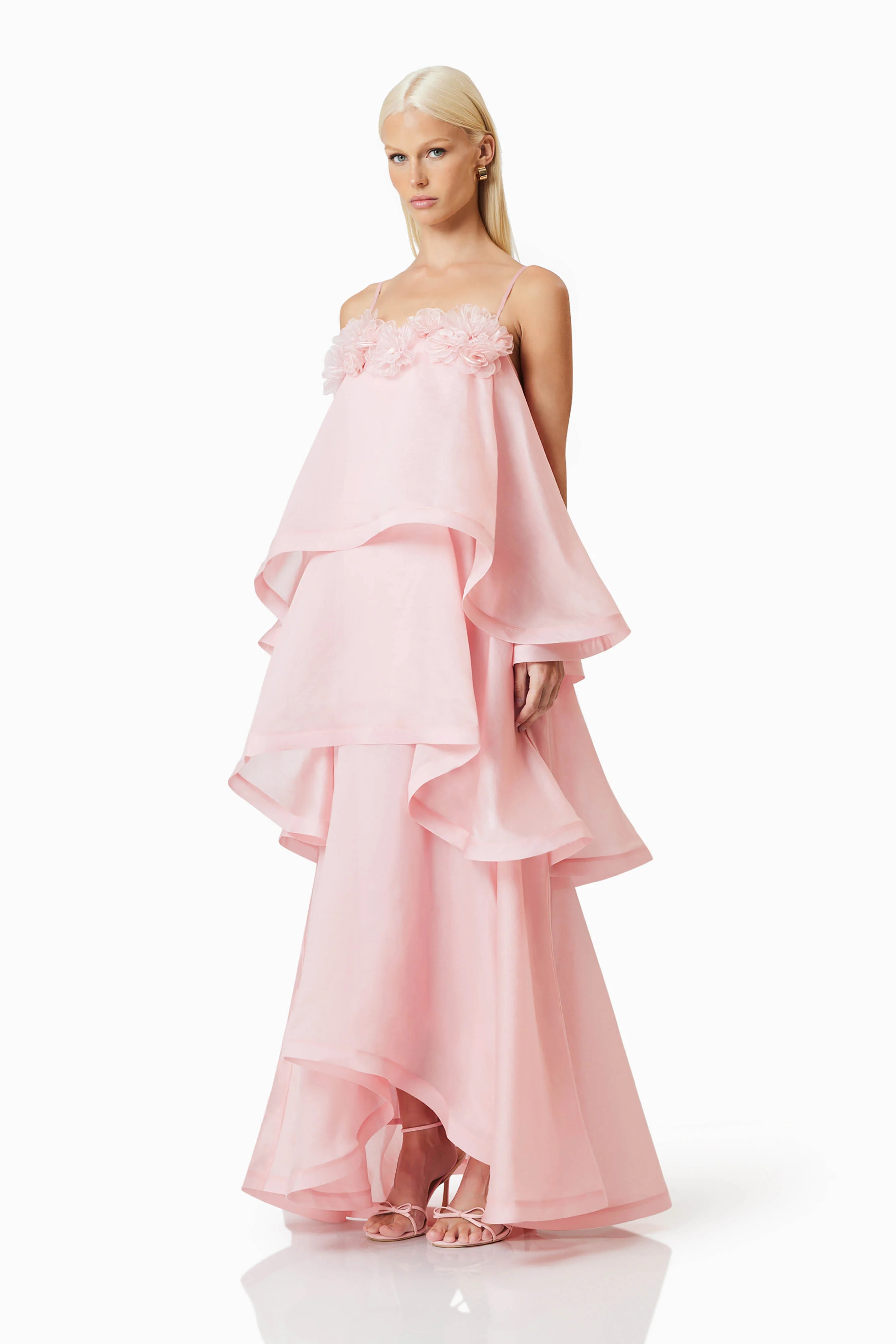 OMR x ELLIATT: Swallowtail Day To Night Maxi Dress In Pink