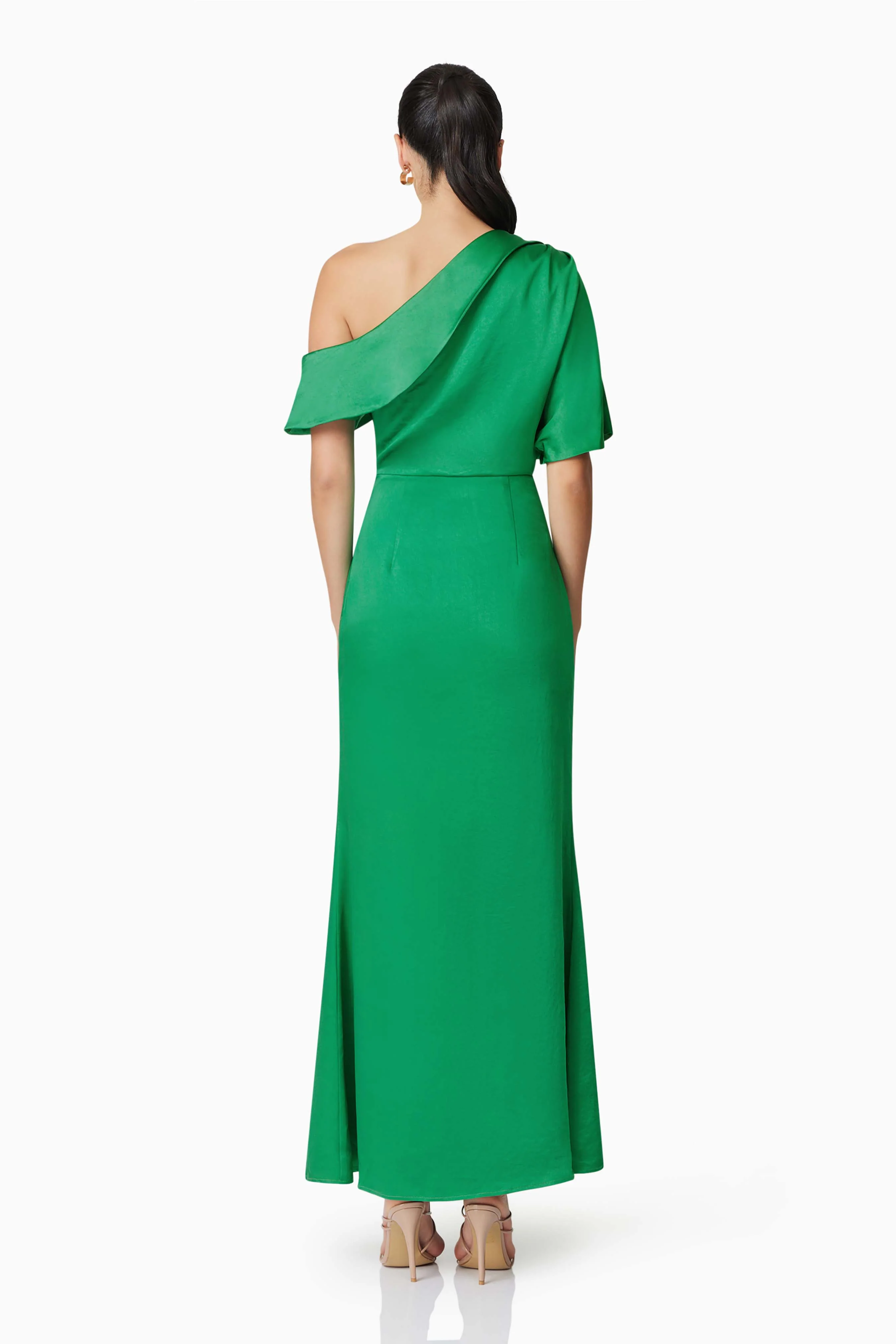 Roni Asymmetrical Gown in Green