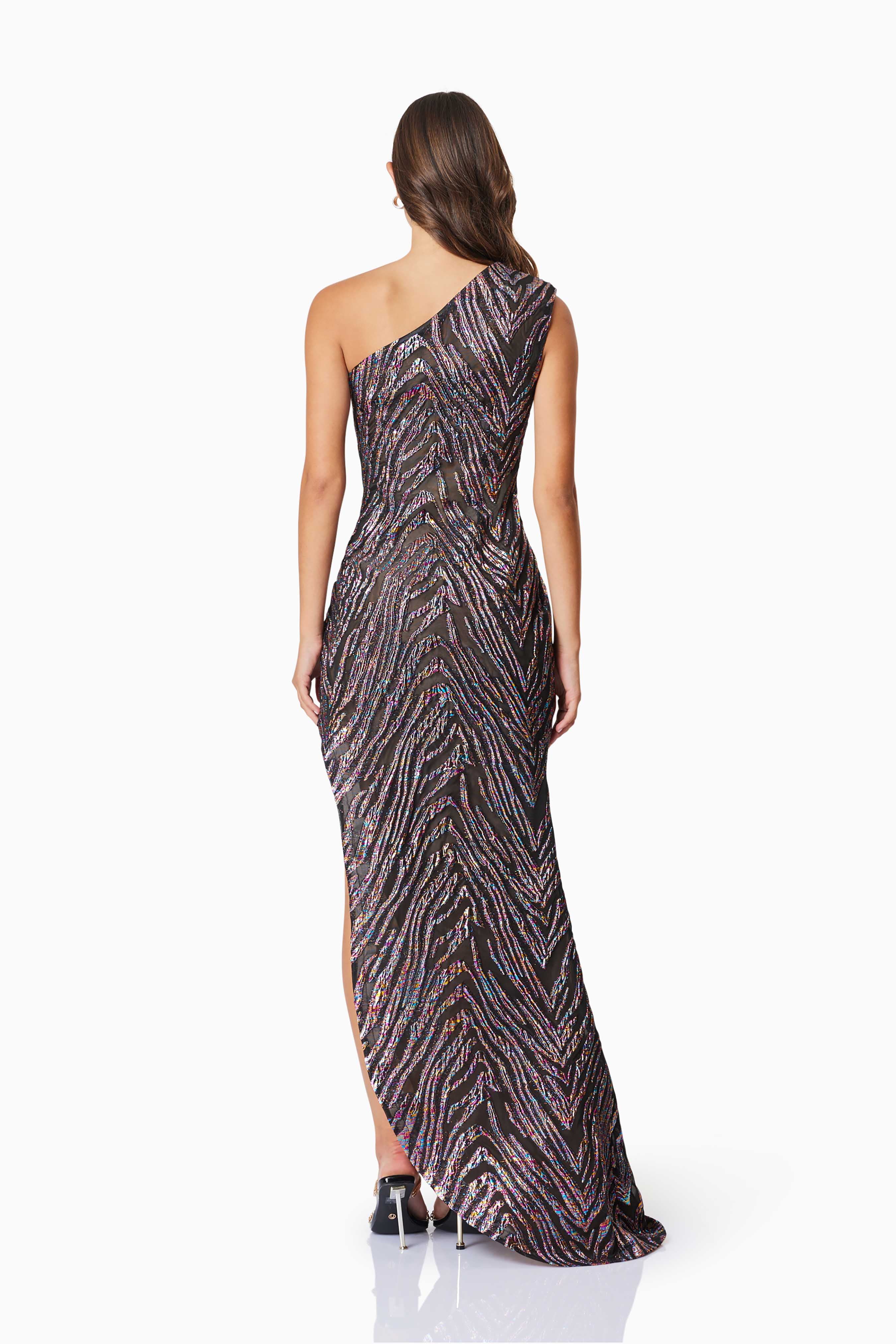 Mikayla Cocktail Maxi Gown In Purple
