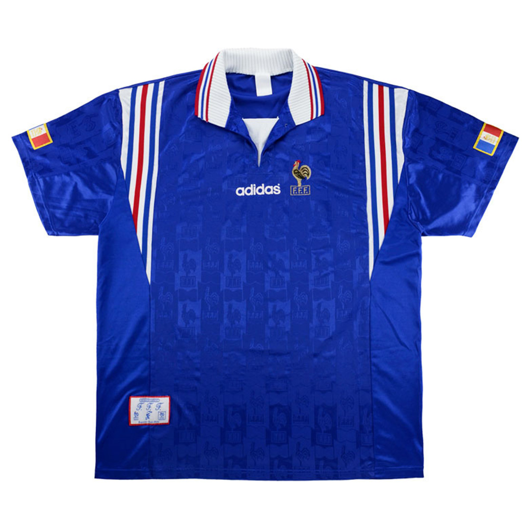 France Retro Jersey Home Euro Cup 1996