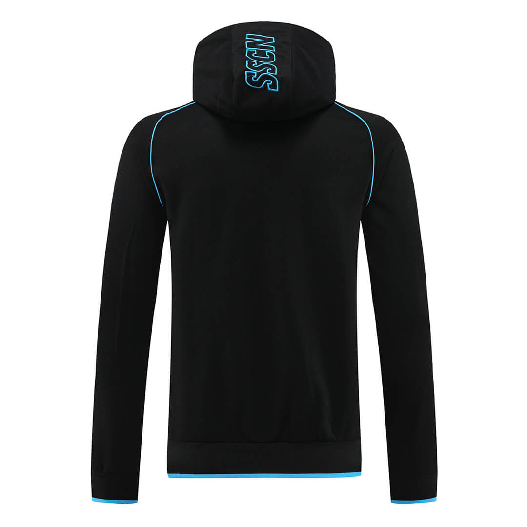 Napoli Hoodie Training Kit (Jacket+Pants) Black 2023/24