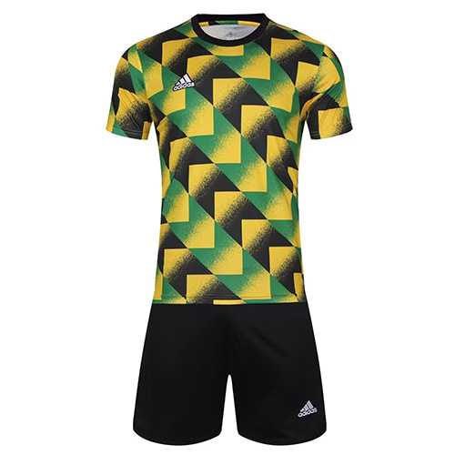Custom Team Uniform/Adidas Custom Uniform/Customize Team Jersey Kit(Shirt+Short) Yellow&Green 728
