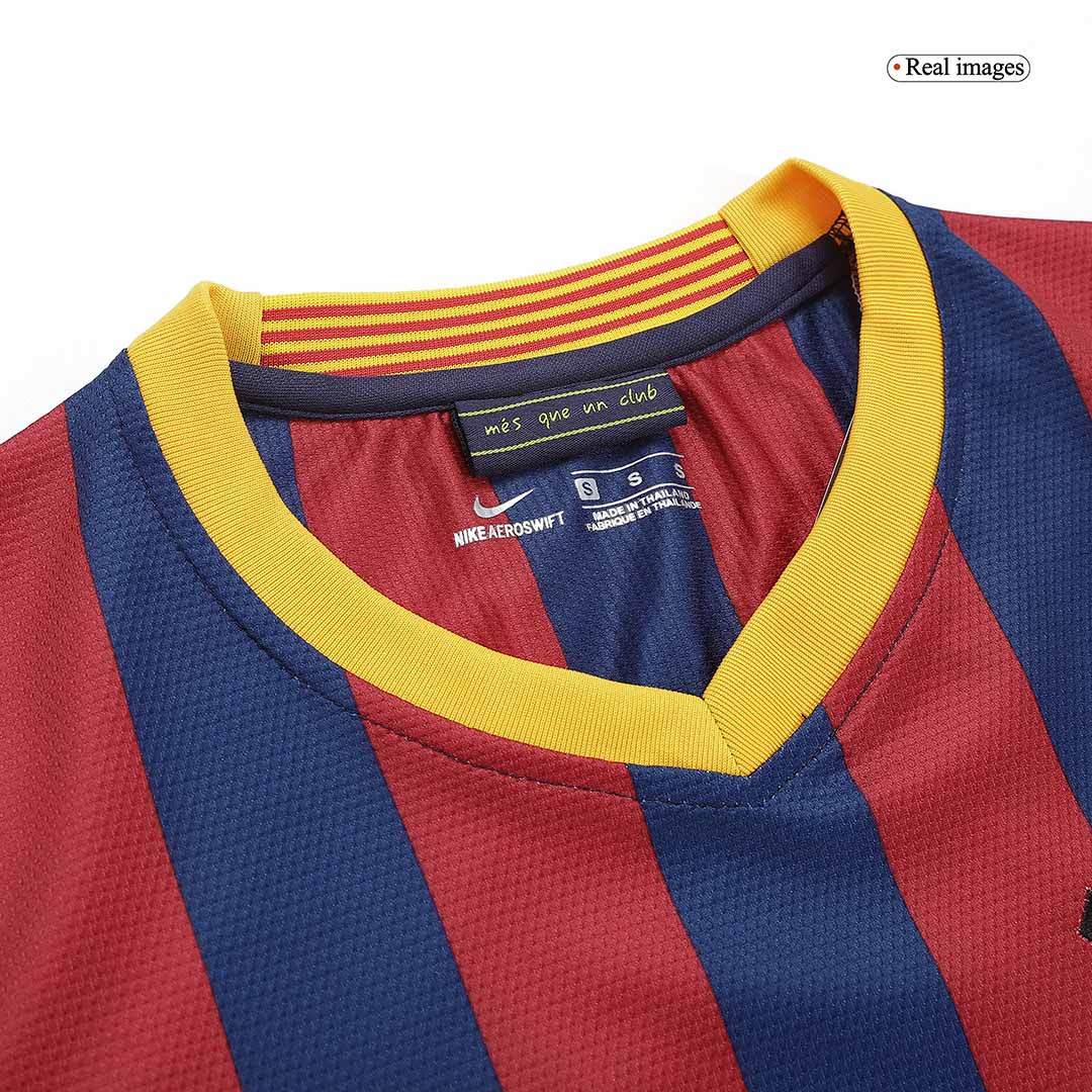 Messi #10 Barcelona Retro Home Jersey 2013/14