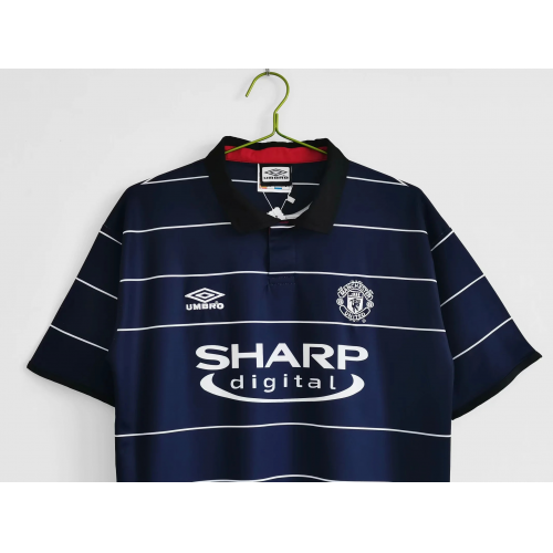 Beckham #7 Manchester United Retro Jersey Away 1999/00