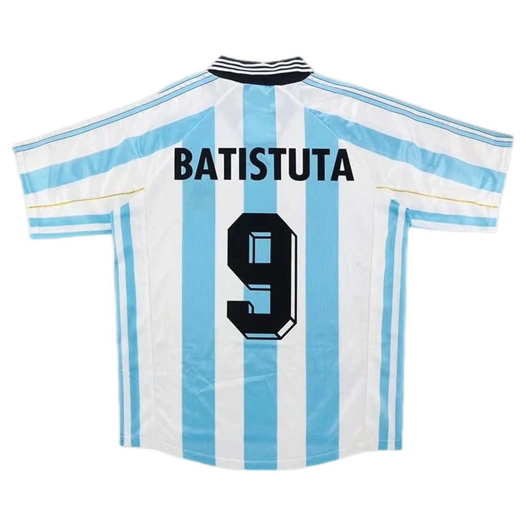 Argentina BATISTUTA #9 Retro Jersey Home World Cup 1998