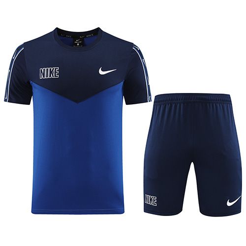 Custom Team Uniform/Nike Custom Uniform/NK-ND03 Customize Team Jersey Kit(Shirt+Short) Blue