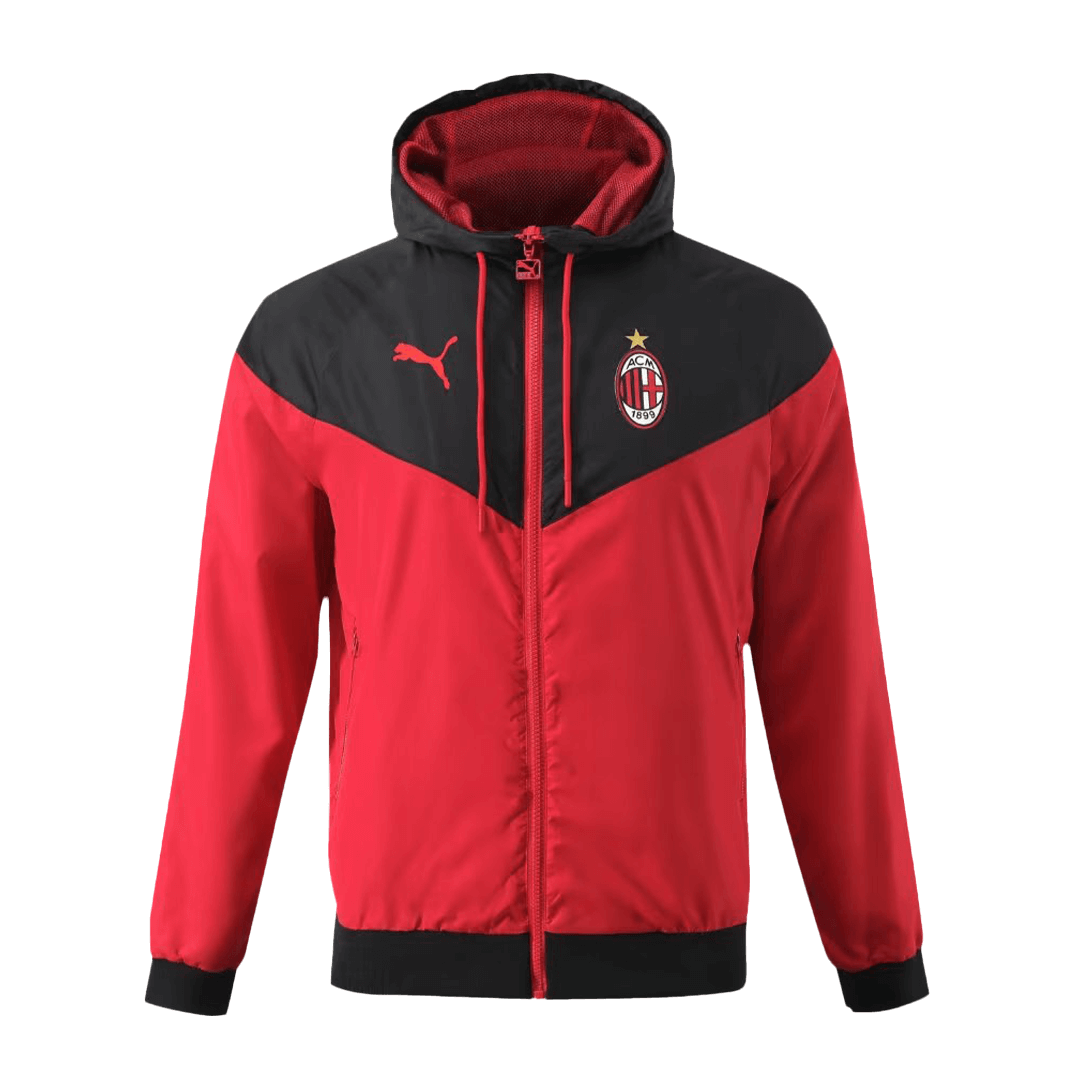 AC Milan Windbreaker Hoodie Jacket Red 2023/24