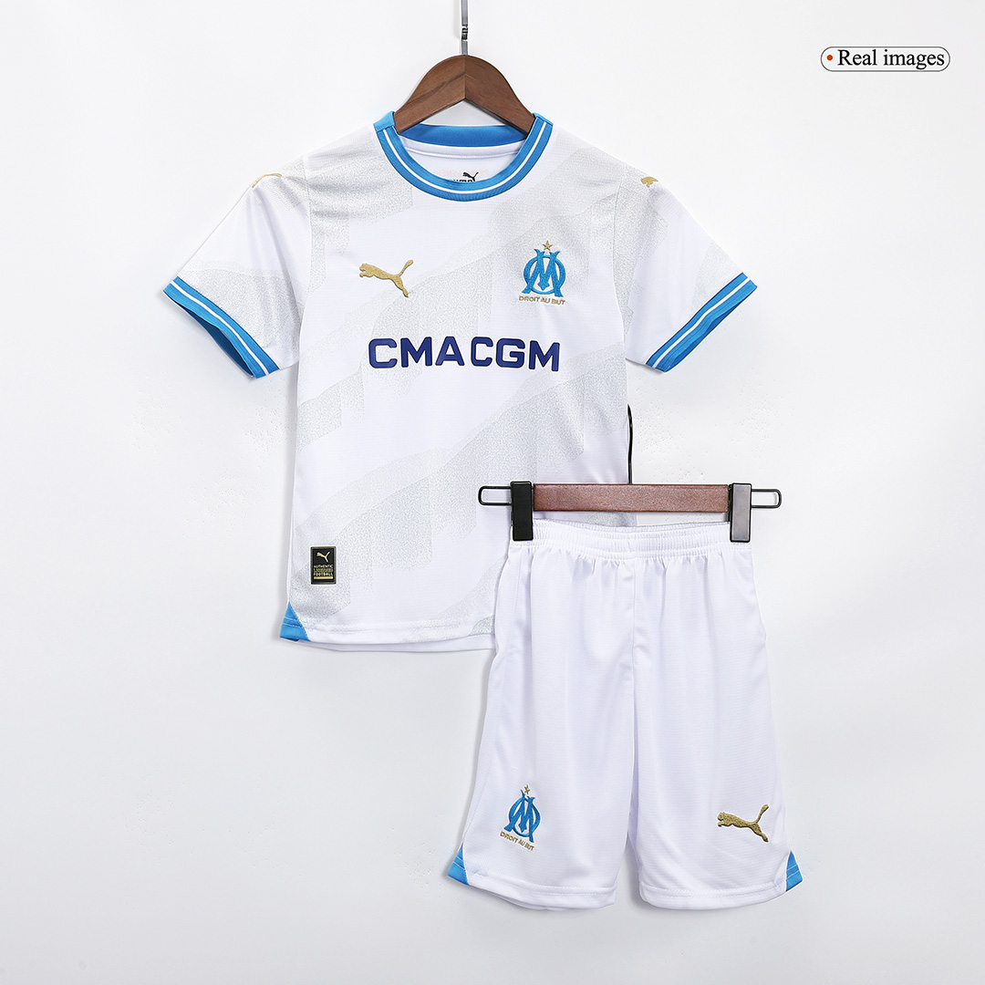 Kids Marseille Home Kit(Jersey+Shorts) 2023/24