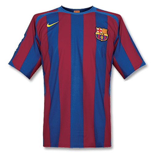 Barcelona Puyol #5 UCL Final Retro Jersey Home 2005/06