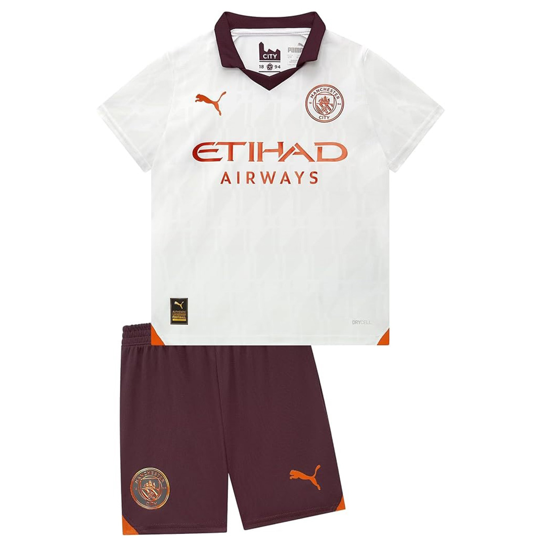 Kids Manchester City Away Kit(Jersey+Shorts) 2023/24